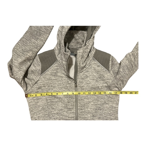 Athleta Stronger Hoodie Full Zip Up Jacket Gray Heather Spacedye Size Small - Picture 6 of 13
